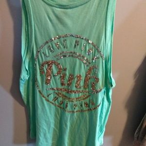 Vs pink bling tank medium
